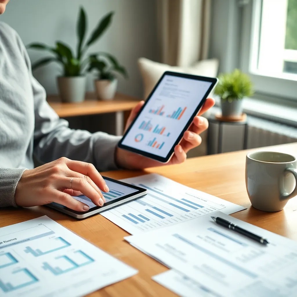 Nederlandse tiener die online bankiert met begeleiding van ouder